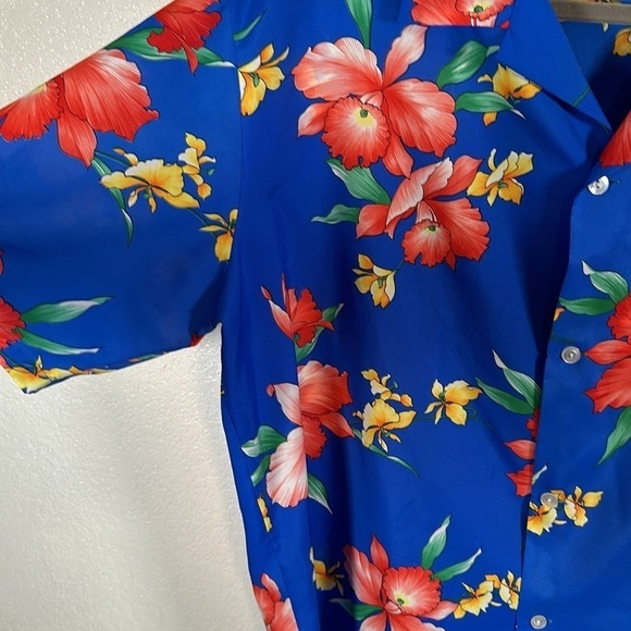 Vintage Aikane Hawaii Hawaiian Button Down Shirt Size 2X - Picture 2 of 6